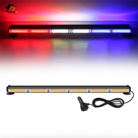 Nouvelle barre lumineuse de signalisation à DEL COB double rangée de 35 pouces, couleur ambre, pour voiture/camion/remorque, clignotante, magnétique, étanche IP65, en aluminium