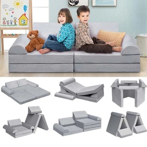Canapé modulaire en mousse souple YOBO Factory, 8 pièces, emballé sous vide, pour enfants, pour la créativité et les jeux dans la chambre des enfants - Product Image 1