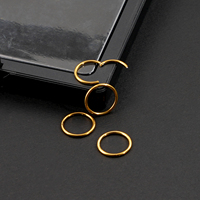 10PCS 18G Cincin Hidung Segmen Clicker Berengsel Bahan Stainless Steel Anting Telinga Piercing Perhiasan Unisex 6mm-10mm