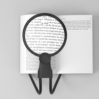 Hands-Free LED PMMA Pocket Headband Magnifying Glass 130mm Lens Neck Wear Design Screen Book Reading