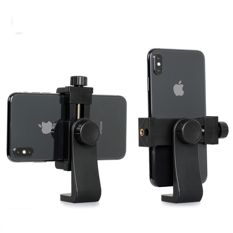 HONGDAK 360 Degree Rotation Smartphone Holder Cell Phone Tripod Mount Adapter Adjustable Clip Plastic Bracket for iPhone