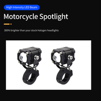 Bleu diable yeux avertissement lumière stroboscopique projecteur moto phare antibrouillard 12V Led 40W double couleur phare avant pour Jeep