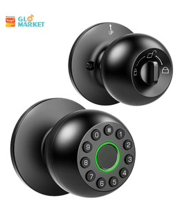 Glomarket Tuya Ttlock Contrôle par application Installation facile Cylindre intelligent sans clé Poignée de porte à bille Verrouillage intelligent par empreinte digitale Cloud - Product Image 1