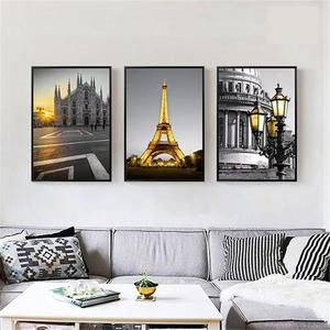 Peinture murale de la Tour Eiffel de <span class=keywords><strong>Paris</strong></span>, papier peint personnalisable sans couture pour chambre à coucher - Product Image 1