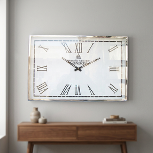 Horloge murale numérique rectangulaire en métal de luxe pour salon, salle à manger, design moderne silencieux, écologique, art populaire, 6-12 - Product Image 3
