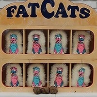 Fat Cats Jeu de Carnaval, Jeu de Fête 'Knock Party', Location pour Événements, Divertissement Familial, Équipement de Jeux Extérieurs pour Enfants, Matériau en Fibre