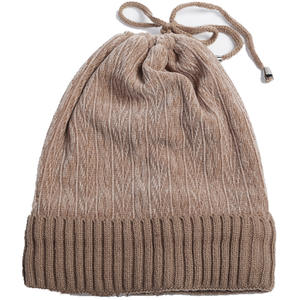 Chapeau et écharpe en tricot pelucheux chaud d'hiver 2026, 2 en 1, en acrylique, coupe-vent, pour hommes et femmes, bonnets - Product Image 1