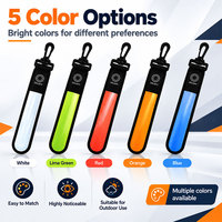 Sangle réfléchissante tissée à LED avec clip et crochet, réflecteurs extérieurs haute visibilité, accessoire de sécurité pour sac à dos