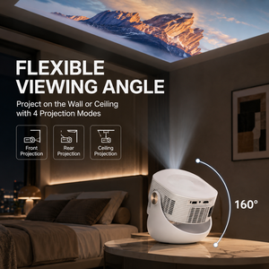 Projecteur intelligent avec mise au point manuelle et <span class=keywords><strong>correction</strong></span> automatique de la distorsion trapézoïdale <span class=keywords><strong>verticale</strong></span> ; Projecteur vidéo pour home cinéma. - Product Image 4