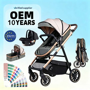 Passeggino Jogger convertibile 3-in-1 con telaio in alluminio di lusso con capacità di carico di 20KG Design pieghevole per uso <span class=keywords><strong>auto</strong></span> neonatale - Product Image 3