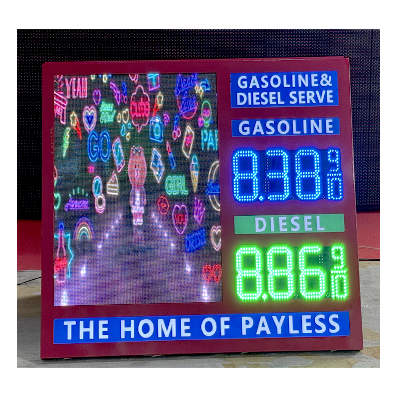 Customizable LED Price Board for Gas Stations Energy Efficient Real-Time Updates Wide Viewing Angle Outdoor IP65 Animation SDK