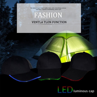 Le luci Ultra luminose si illuminano al buio cappello da Baseball a LED Unisex