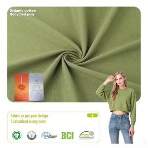 Tissu uni ChaoPai <span class=keywords><strong>100</strong></span>% coton peigné tricoté 230 GSM 180 cm de largeur double fil teint écologiquement antibactérien anti-UV - Product Image 6