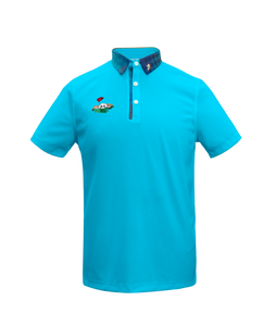 Polo à manches courtes blanc pour homme avec broderie de dessin animé et col à carreaux, style décontracté ou couleur personnalisée - Product Image 2