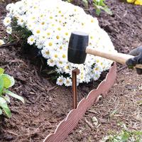 Bordure de jardin 10m x 12cm 3mm EasyFlex sans creuser, enroulable, en plastique gaufré 2 en 1, anti-UV pour pelouse et parterres de fleurs