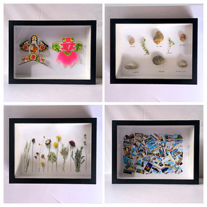 Bán buôn đen trắng Hạt gỗ màu A4 6 ''7'' 8 ''10'' bất kỳ kích thước hộp Bóng khung với UV in gỗ rỗng khung - Product Image 6