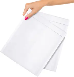 GDCX Alta Qualidade Personalizado Branco Papel Kraft Bolha Poli Mailers Acolchoado Envelopes Courier Shipping Bags