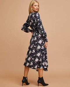 Suave y transpirable impreso rayón ropa de <span class=keywords><strong>maternidad</strong></span> de la frente de agradable Casual vestido de lactancia para posparto madre - Product Image 5