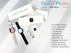 Mới Chất Lượng Tốt Nhất Xin Chào Mận H26 Siêu + Thông Minh Đồng Hồ Amoled Mới Siêu 3 GPS Tracker Mặc Loạt 11 Smartwatch Cho Người Đàn Ông Phụ Nữ - Product Image 2