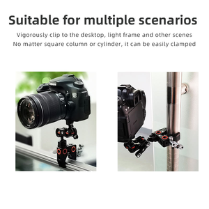 Pince crabe en alliage d'aluminium pour <span class=keywords><strong>vlog</strong></span>, avec pas de vis 1/4 et 3/8, griffe porte-accessoire, logo laser personnalisé, échantillon rapide pour DSLR, stabilisateur, trépied, support d'éclairage, Inst 360 - Product Image 5