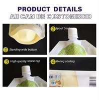 Pochette de recharge personnalisée anti-humidité réutilisable pour crème visage, format 50ml 100ml 150ml, avec bec verseur pour cosmétiques et soins de la peau
