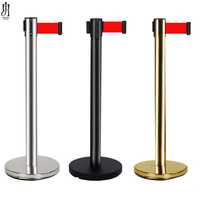 Barrière de contrôle de foule en acier inoxydable avec double ceinture rétractable pour la gestion des files d'attente
