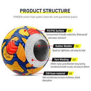 Balón de Fútbol Directo de Fábrica, Venta Caliente, Balones de Fútbol Duraderos Talla 5 para Entrenamiento, Cuero PU, Práctica de Juego Popular, con Descuento - Product Image 5