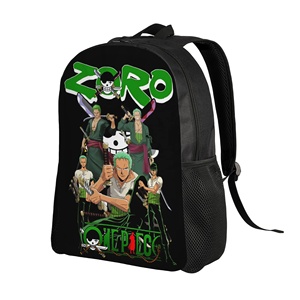 Sac à dos Roronoa <span class=keywords><strong>Zoro</strong></span> <span class=keywords><strong>One</strong></span> <span class=keywords><strong>Piece</strong></span>, sac à dos cool pour le sport, le lycée, le travail, l'anime, sac à dos pour hommes et femmes, sac pour ordinateur portable, sac en toile - Product Image 2