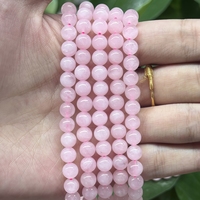 Perles Rondes en Gros d'Améthyste Naturelle, de Quartz Clair et de Quartz Rose – Pierres de Cristal Naturelles en Gros pour la Fabrication de Bijoux DIY