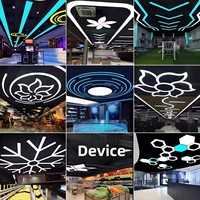 Suspension longue en acrylique pour salle de billard, éclairage d'ambiance pour cybercafé, lustre, bande lumineuse LED, éclairage modulaire pour salle de sport