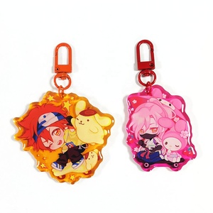 KUIEN Vente en gros personnalisé Transparent imprimé Anime Résine époxy Acrylique Charmes Porte-clés - Product Image 4