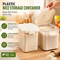 Authentic Nordic Style Kitchen Plastic Rice Storage Container Home Use Large 20-Pound Sealed Insect-Proof Moisture-Proof Box