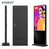 VISIGN 2026 Pantalla Digital Exterior Más Reciente, Pantalla Impermeable de Vidrio de Pantalla Completa, Tótem Publicitario Ultrafino de 12 cm