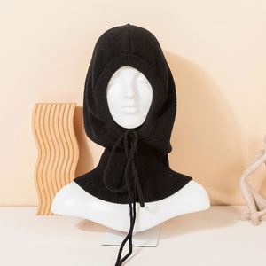 หมวกไหมพรมกันหนาวสำหรับผู้หญิงพร้อมที่ปิดหู |   หมวกขนแกะฟลีซอุ่นๆ |   ดีไซน์ช่วยปรับรูปหน้าให้เรียวสำหรับคนที่มีรอบศีรษะใหญ่ - Product Image 1