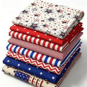 New Star Stripe Independent Pattern Pure Cotton Twill Fabric DIY <b>Patchwork</b> Cloth For Household Bedding Sewing - Product Image 2
