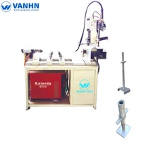 Machine de soudage à base de double poste entièrement automatique avec bras robotisé, système de superposition réglable en hauteur de 600 mm