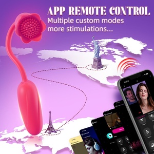 LetRock Double Flower Clitoral Stimulator Jump Egg Adult Sex Toys New Rose <b>Vibrator</b> Female Suction Rose Clitoris Masturbator - Product Image 3