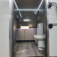 Toilettes de camping de 18 pieds, 2 stations, salles de bain portables, toilettes de remorque, toilettes portables mobiles
