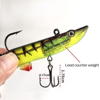 NOUVEAU Leurre souple T-Tail 10cm 14g 12cm 21g, imitation poisson, pour eau de mer et eau douce, pour la pêche au bar et au brochet