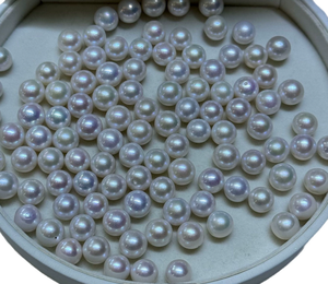 Perlas sueltas redondas teñidas en oro cultivadas en agua dulce de 8mm de alta calidad, perlas sueltas naturales de buen brillo para promoción - Product Image 3