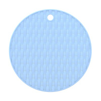 Sous-plat en silicone de qualité alimentaire à motif tressé, isolant thermique, anti-brûlure, antidérapant, imperméable, pour assiette, pot, bol, tasse (Modèle