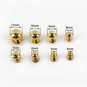 Meetee H3-2 6mm Hardware Acessório Cabeça Redonda Prego Rebites para Couro Craft Parafuso Metal Buckles Carteira <span class=keywords><strong>Belt</strong></span> Fastener Studs Fecho - Product Image 2