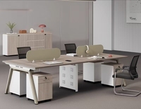 Nouvelle table de bureau moderne et durable avec cloison pour poste de travail, taille standard, usage commercial pour immeuble de bureaux