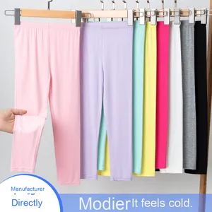 Leggings blancs minces d'été pour filles pantalons pour enfants printemps automne extérieur modal bébé anti-moustiques collants longs shorts - Product Image 2