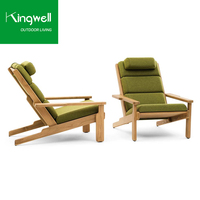 Ensemble de meubles de patio extérieurs imperméables modernes Chaises longues Adirondack pour jardin et cour pour villas