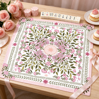 Tapis de Mahjong pliable de luxe de style américain de 31,5 pouces, écologique, silencieux, anti-bruit, imperméable, antidérapant, pour table de jeu et de fête