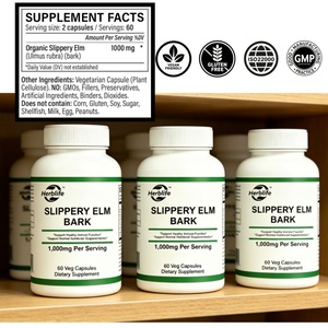 Suplemento de Extracto de Corteza de Olmo Resbaladizo Orgánico OEM de Marca Privada al por Mayor, Cápsulas de Corteza de Olmo Resbaladizo, Alimento Herbal Dietético - Product Image 2
