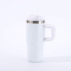 Car <b>Travel</b> <b>Handle</b> Tumbler 14oz Insulated <b>Mug</b> Vacuum Double Wall Stainless Lid Straw Anti-Slip Base - Product Image 6