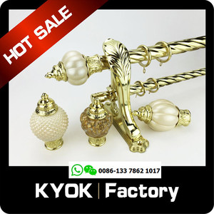KYOK Bán Buôn Thị Trường Nga 300Cm Curtain Pole, Chất Lượng Tốt Antique Brass Curtain Ống, Đẹp Bức Màn Góc Bán Buôn - Product Image 3