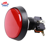 Botón Redondo Plano Iluminado de 60mm con Auto-reinicio, Botón para Máquinas de Juego Interactivas entre Padres e Hijos